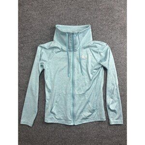 Under Armour HeatGear Jacket Womens XS Blue Full Zip Lightweight Running Track